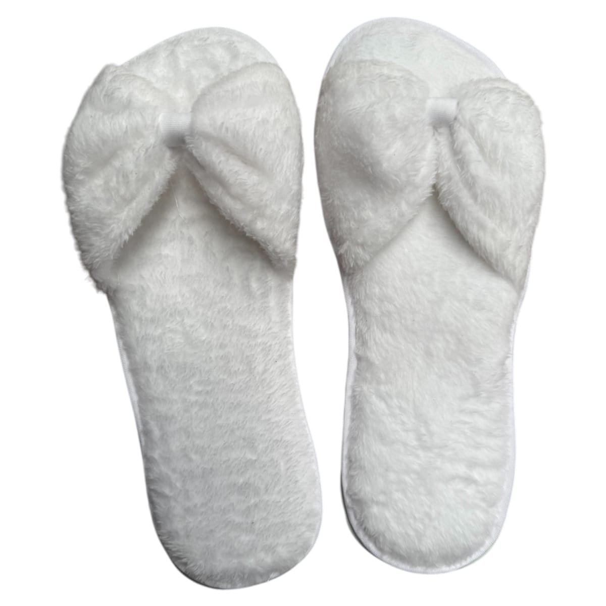 PANTUNFLA PELUCHE MOÑO BLANCO SIN PERSONALIZAR