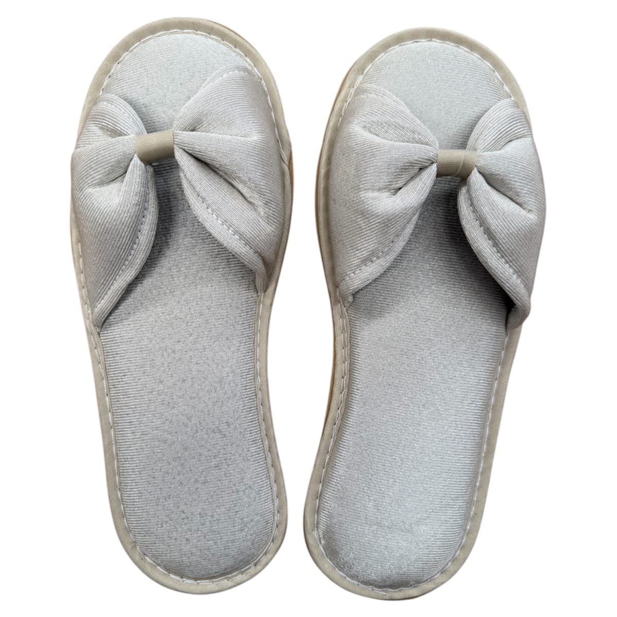 PANTUNFLA SATIN MOÑO BEIGE SIN PERSONALIZAR
