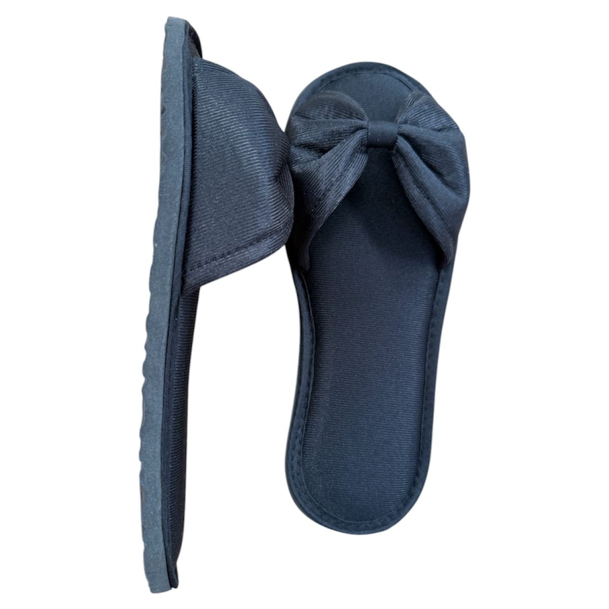 PANTUNFLA SATIN MOÑO NEGRO SIN PERSONALIZAR