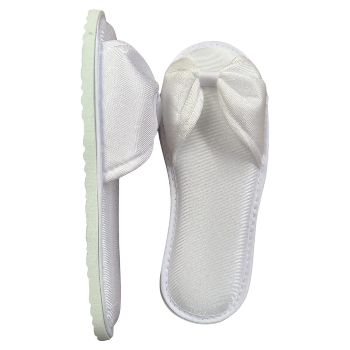PANTUNFLA SATIN MOÑO BLANCO SIN PERSONALIZAR
