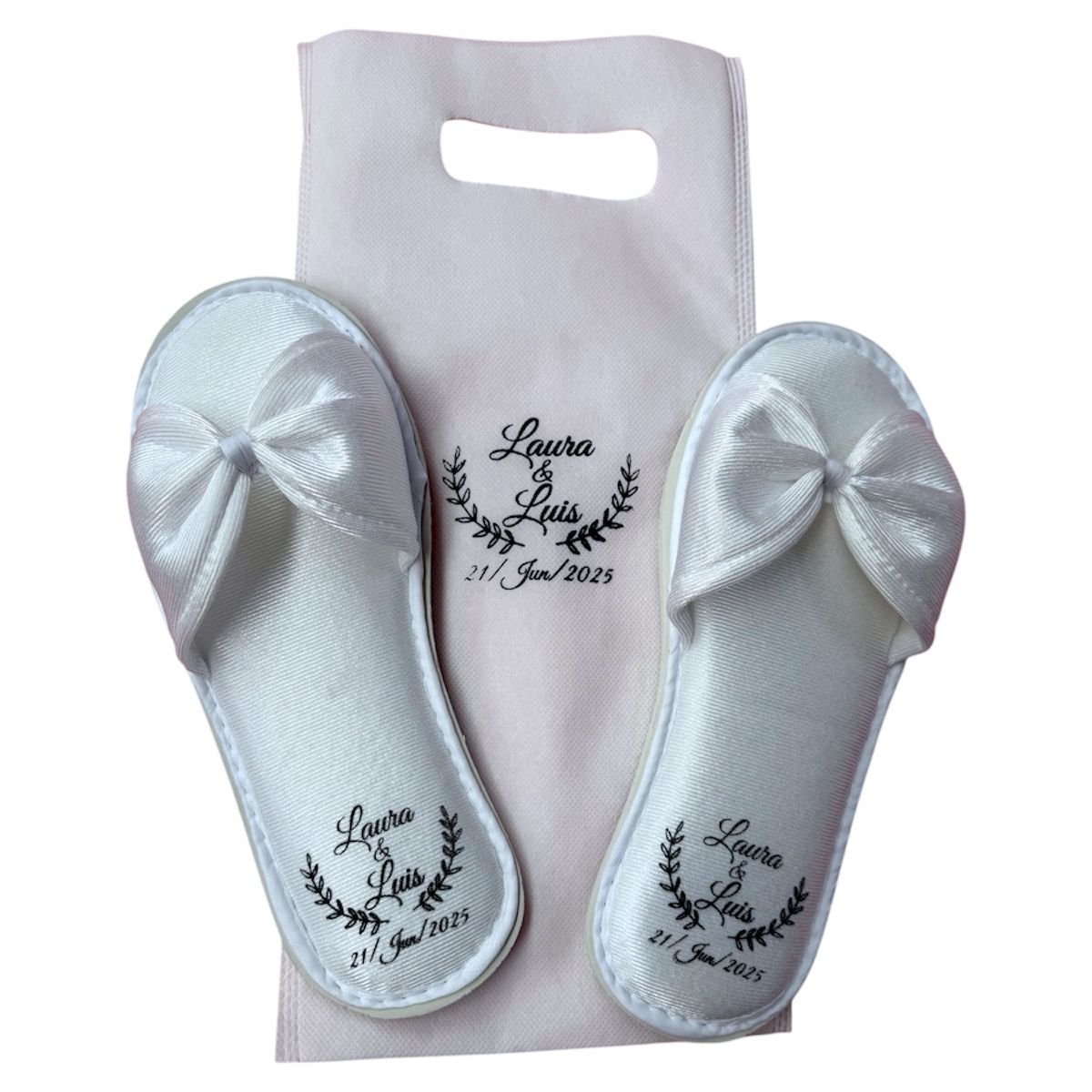 PANTUNFLA SATIN MOÑO BLANCO XV AÑOS